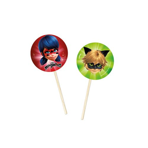 Picks 8 Unidades - LadyBug - Regina Festas