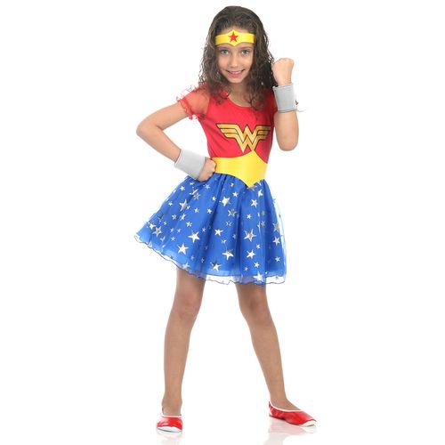 Fantasia Mulher Maravilha Princesa Infantil - Liga da Justiça