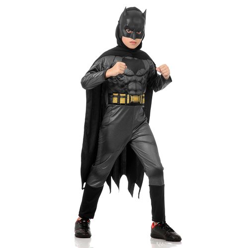 Fantasia Batman com Musculatura Infantil - Liga da Justiça