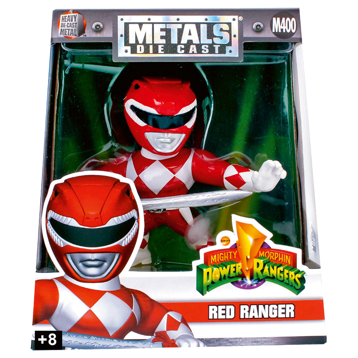 Boneco Metal DTC 10 cm Power Ranger - Red Ranger | Abrakadabra
