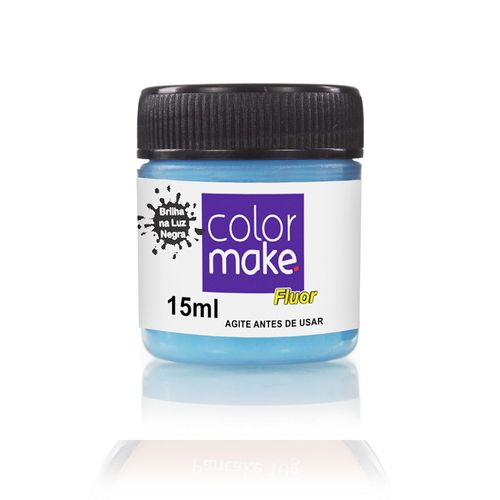 Tinta Liquida Fluorescente 15 com ML Azul - Color Make