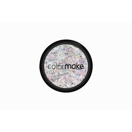 Glitter Poliester Holográfico Meia Lua Prata - Color Make