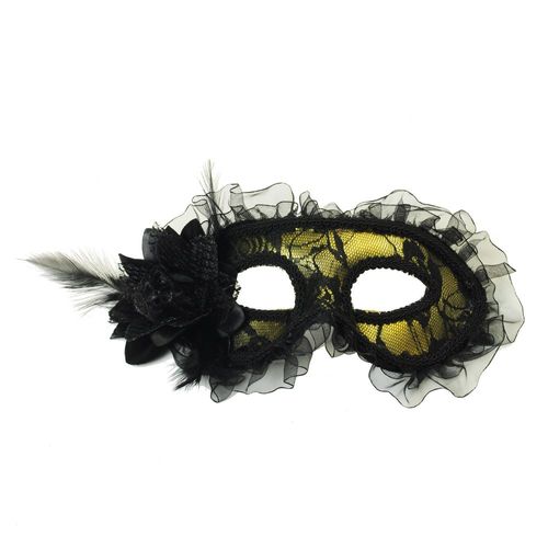 Máscara Veneziana Gala Preto - Cromus