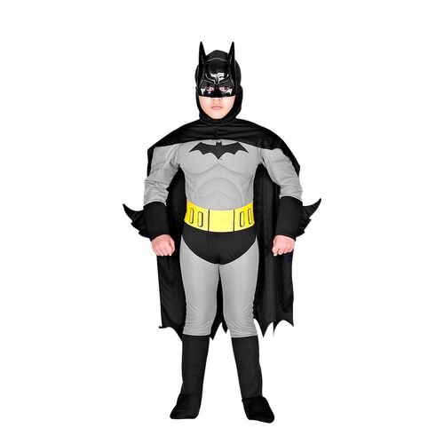 Fantasia Infantil Batman Macacão c/ Peitoral Capa Máscara DC