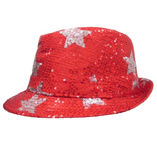 Chapéu Malandro Gafieira Vermelho com Estrela Prata