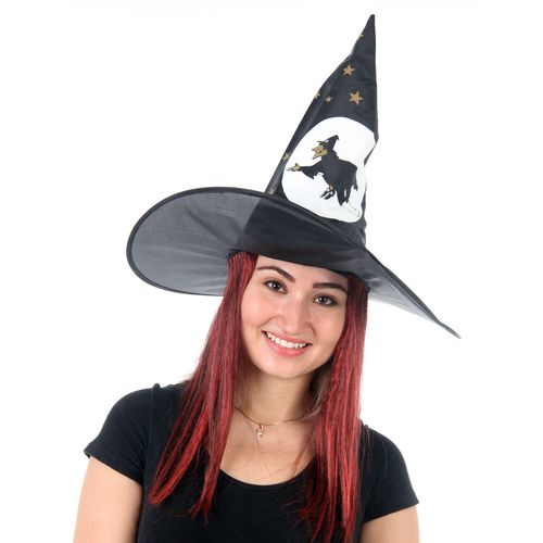 Chapéu Bruxa Glow com Cabelo