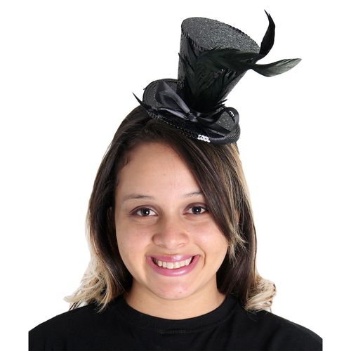 Mini Cartola Gliter Preto