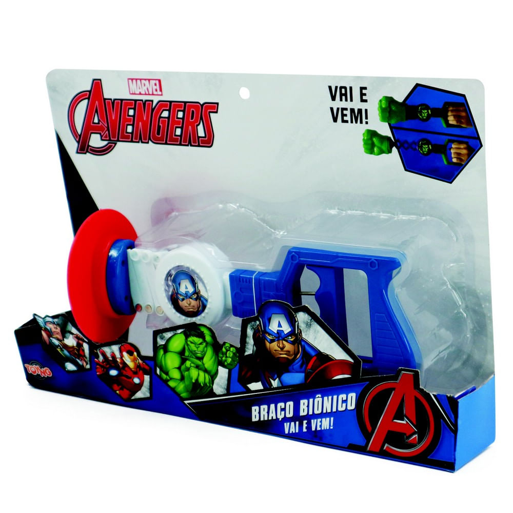 Braço Biônico Vai e Vem Avengers Capitão América Abrakadabra