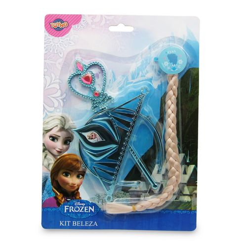 Kit Beleza Frozen Coroa e Trança - Elsa