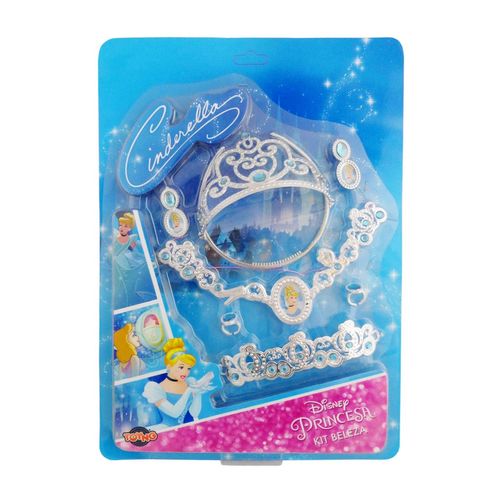 Kit Beleza Princesa Disney Coroa e Acessórios - Cinderela
