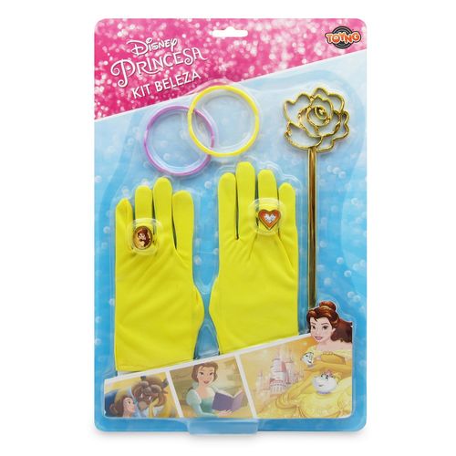 Kit Beleza Princesa Disney Luvas e Acessórios - Bela