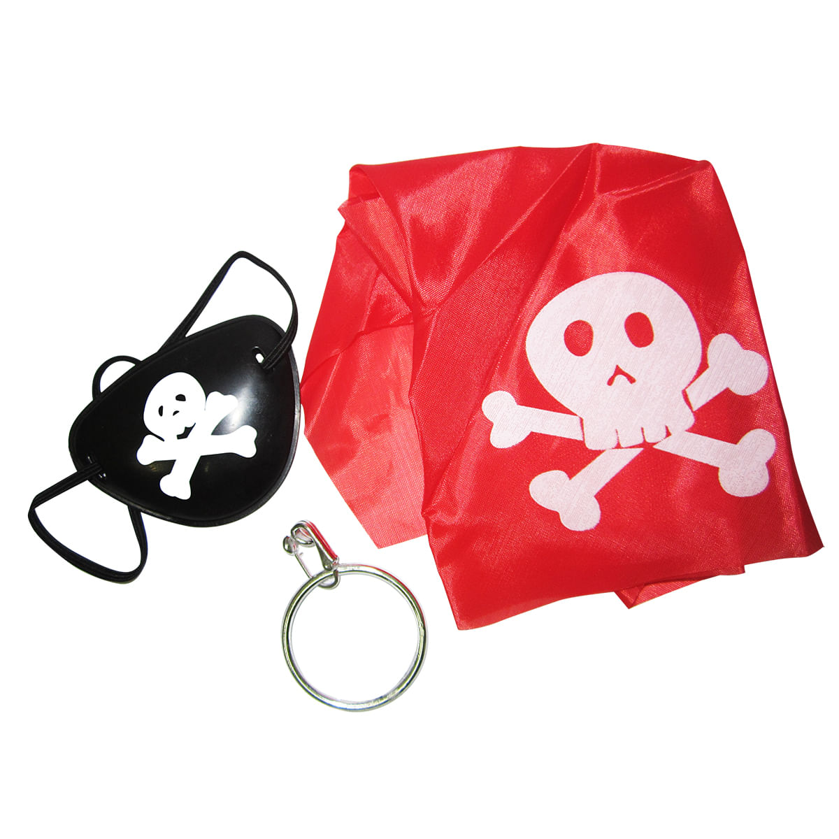 Kit Fantasia de Pirata Adulto e Infantil Unissex Chapéu + Bandana +  Tapa-olho + Brinco, Magalu Empresas