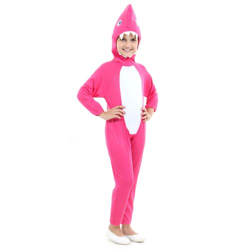 Fantasia Tubarão Baby Rosa