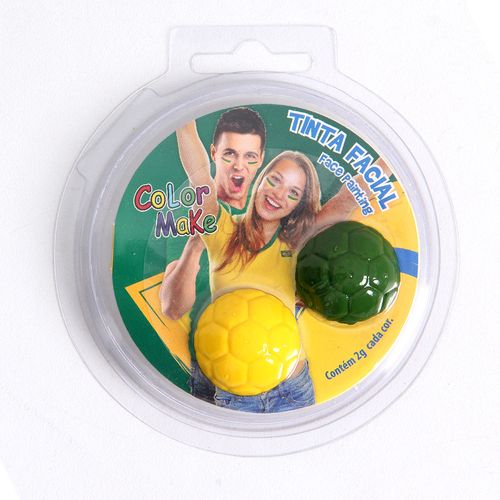 Tinta Cremosa Torcidão Kit com 2 Verde e Amarelo - Copa do Mundo