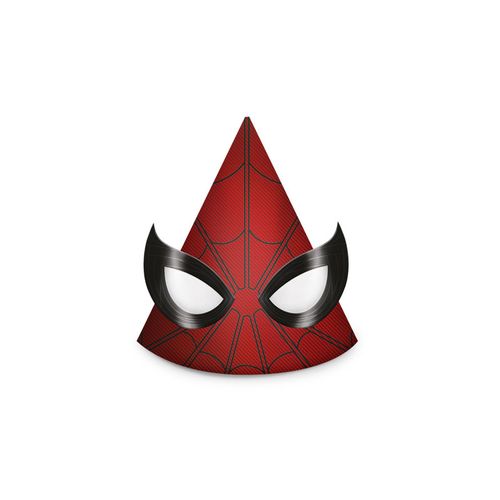 Chapéu de Aniversário Spider Man Home - 8 unidades - Regina Festas