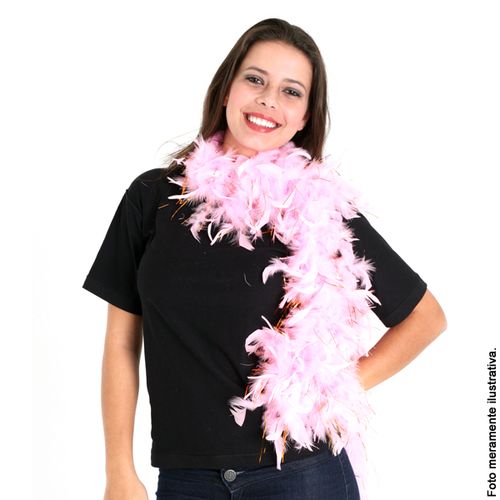 Marabú Grosso Com Fios Metalizados Rosa