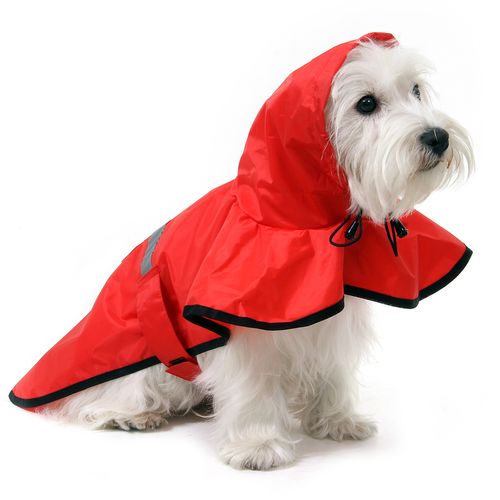 Capa de Chuva para Cachorros Vermelho