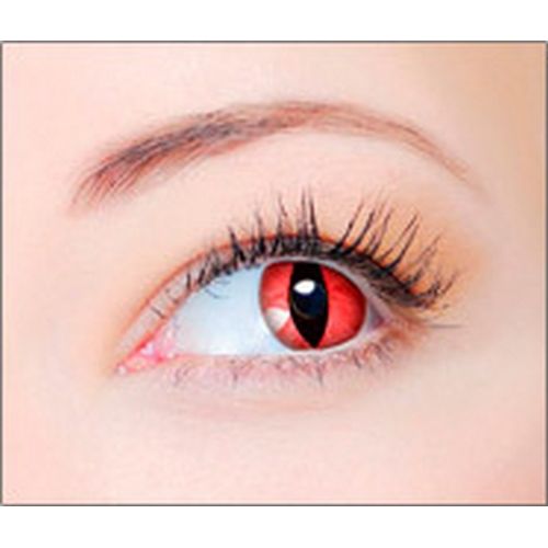 Lentes de Contato Halloween - Vermelho e Preto