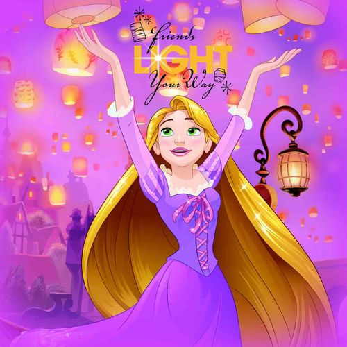 Tapete Eva DTC Rapunzel - Disney Princesas