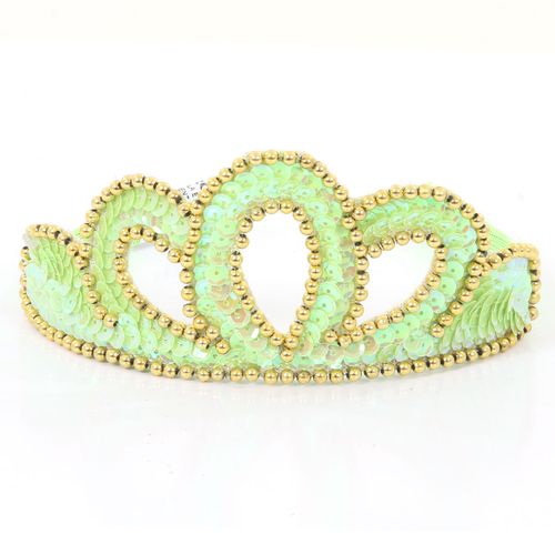 Coroa Lantejoula Princesa - Verde Limão