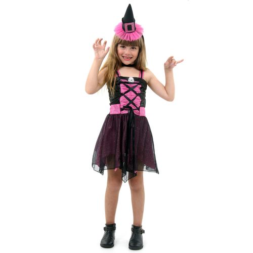 Fantasia Infantil Bruxa Aranha Fashion