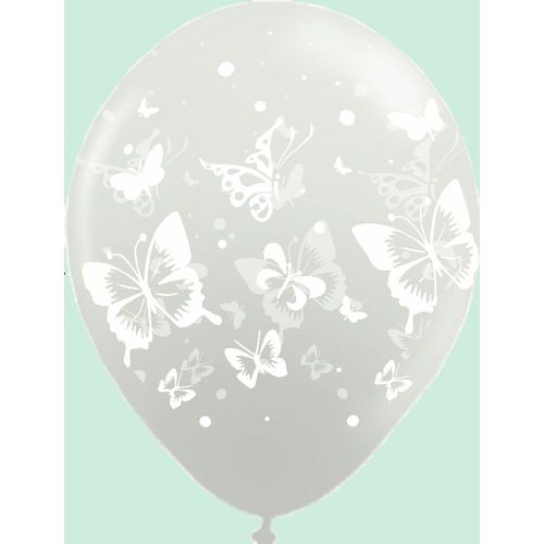 Balão Ballontech Borboletas Cristal - Nº 10(25cm) - 25 Unidades