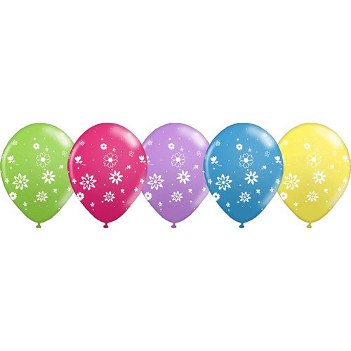 Balão Ballontech Margaridas Sortido Nº 10(25cm) - 25 Unidades