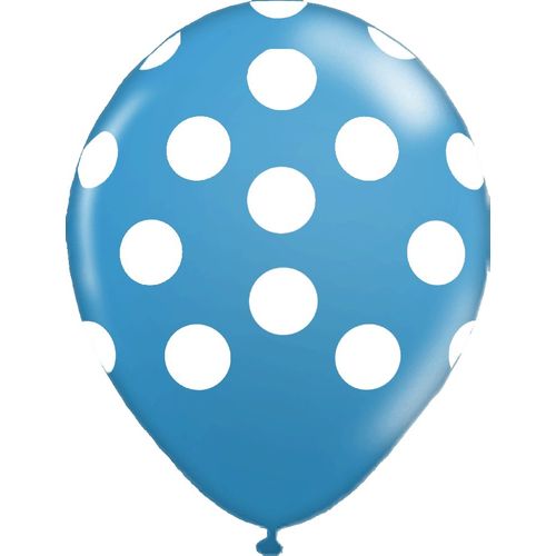 Balão Ballontech Bolinha Pintadinha Azul Nº 10(25cm) - 25 Unidades