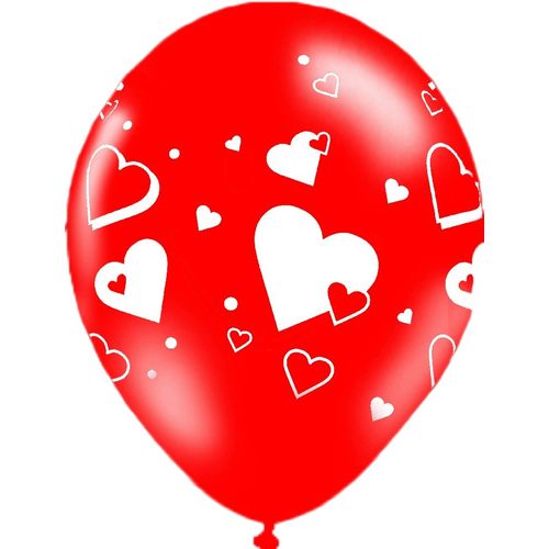Balão Ballontech Coração Nº 16(40cm) - 05 Unidades
