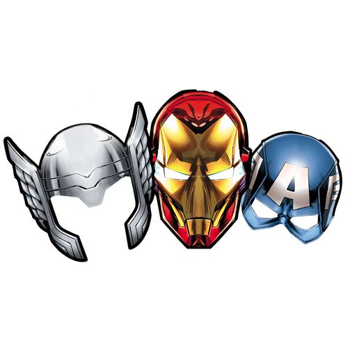 Máscara 6 Unidades - Avengers Animated - Regina Festas