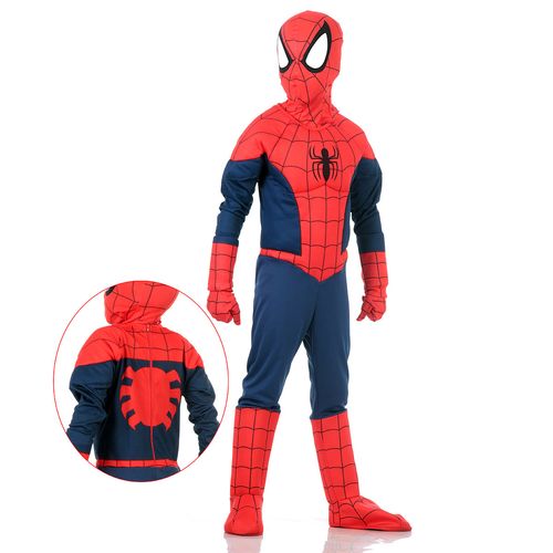Marvel Fantasia Homem Aranha Infantil Com Macacão Máscara