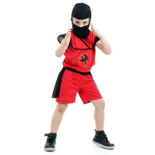 Fantasia Ninja Curto Infantil Pop - Guerreiro Ninja