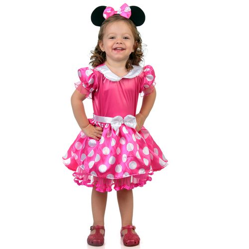 Fantasia Minnie Bebê Rosa - Disney