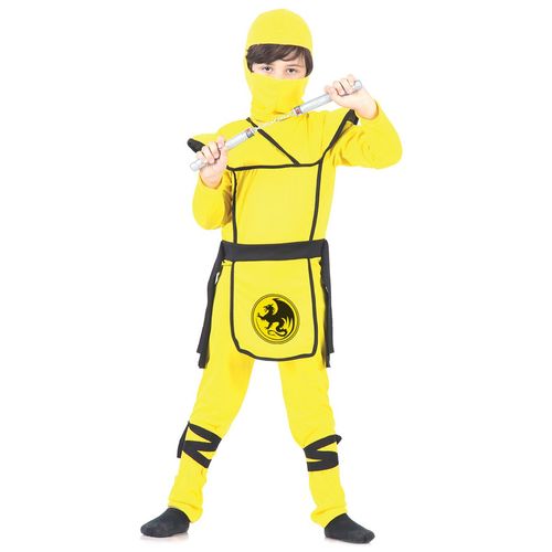 Fantasia Guerreiro Ninja Amarelo Infantil