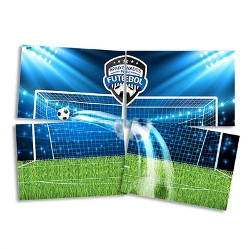 Painel Gigante 4 Laminas - Apaixonados por Futebol - Festcolor
