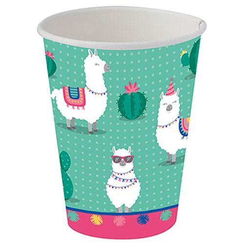 Copo Papel 200ML 8 Unidades - Lhama - Festcolor
