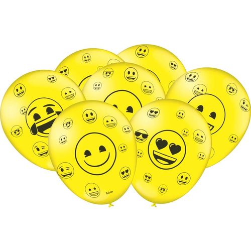 Balão Nº 9 (25 Unidades) - Emoji - Festcolor
