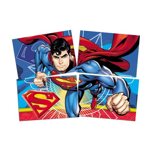 Painel Grande com 4 Laminas - Superman - Festcolor