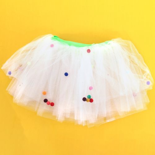 Saia de Tule com Confete Infantil - Verde