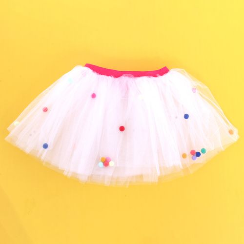Saia de Tule com Confete Infantil - Pink