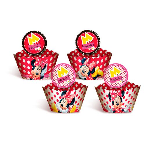 Cupcake Wrapper 12 Unidades - Minnie Vermelha - Regina Festas