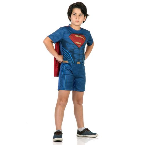 Fantasia Super Homem Curto Infantil - Liga da Justiça
