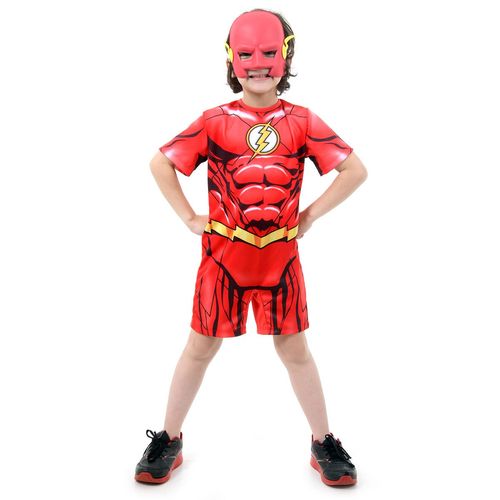 Fantasia The Flash Curto Infantil - DC