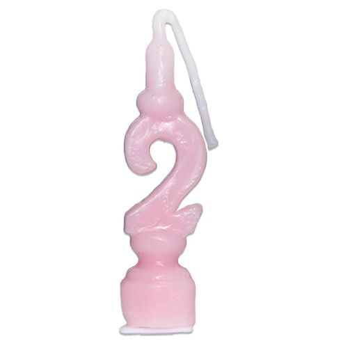 Vela Aniversário - Rosa Número 2 - Festcolor
