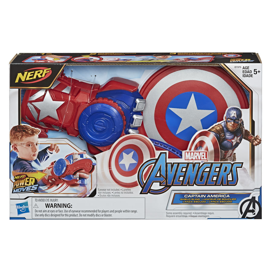 Lançador de Escudo Nerf Capitão América Avengers Marvel