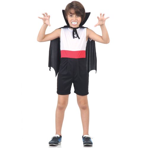 Fantasia Vampiro Infantil Curto - Halloween