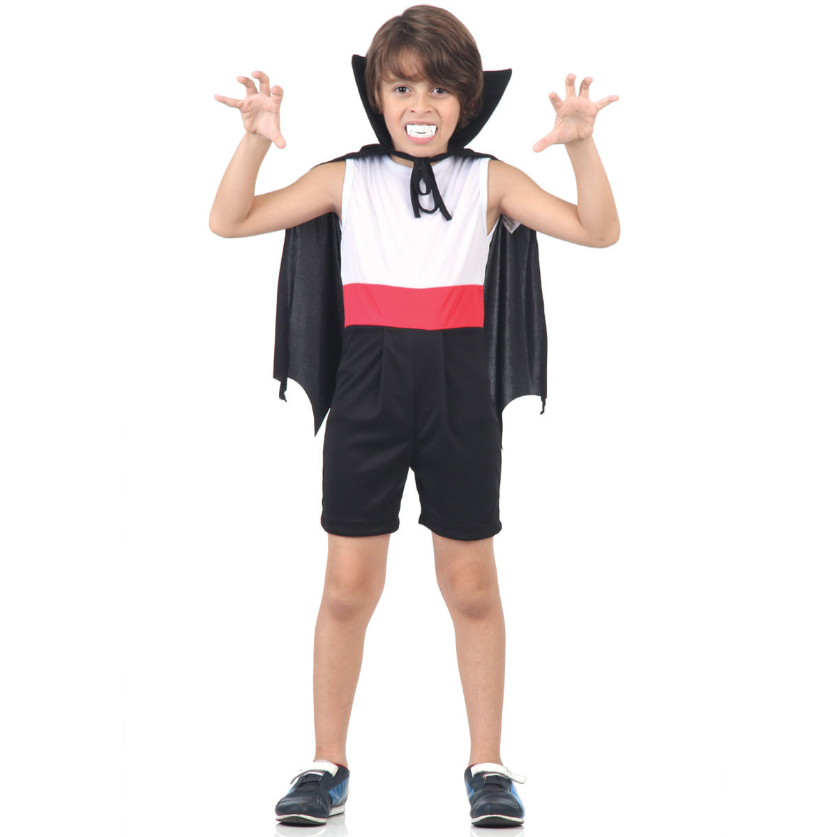 Fantasia de Vampiro Damian Infantil Curta Halloween no Shoptime