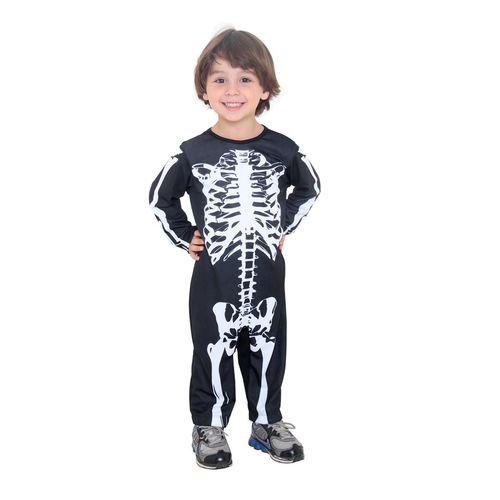 Fantasia Esqueleto Bebê Longo - Halloween