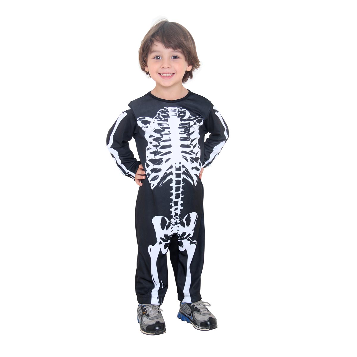 Fantasia Dinossauro Esqueleto Infantil de Halloween