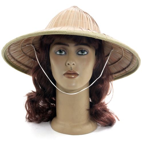 Chapéu Chinês de Palha Tradicional
